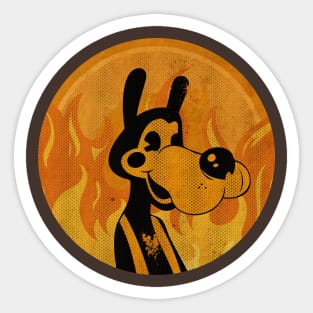 Rubberhose Cartoon Wolf Sticker